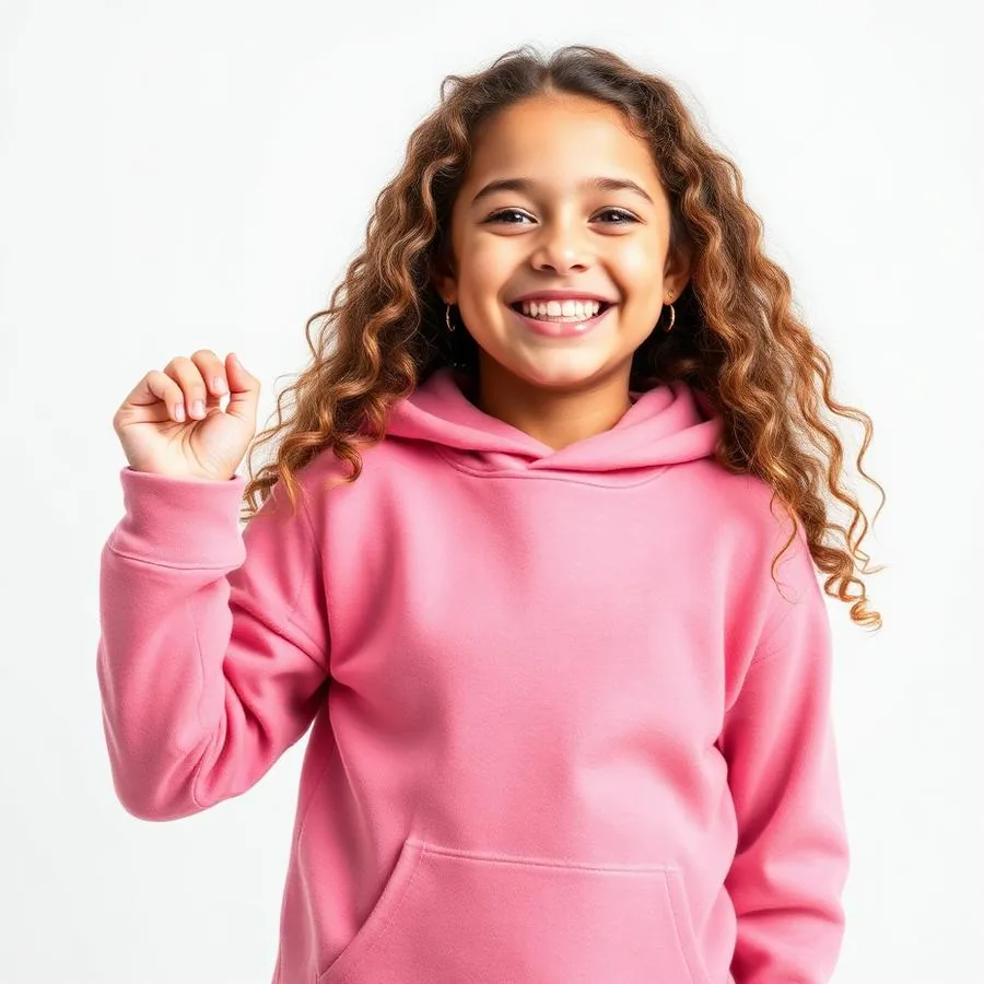 Cute hoodie outfit for boys and girls in blush pink